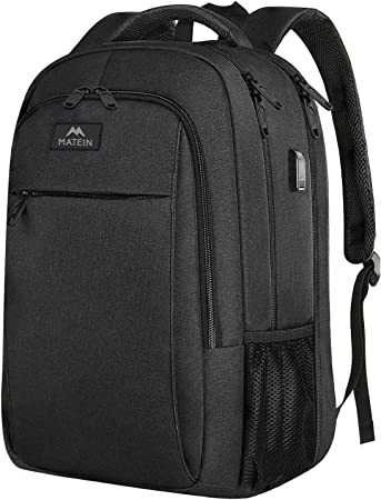 Photo 1 of MATEIN Extra Large Backpack, 17 Inch Travel Laptop Backpack with USB Charging Port, Anti Theft TSA Friendly Business Work College Computer Backpack for Men Women, Black