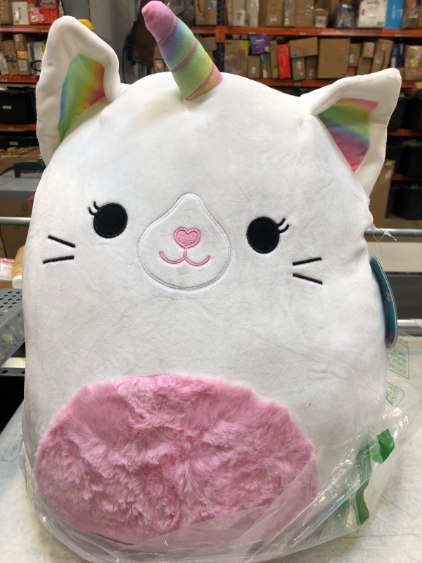 Photo 2 of Squishmallow Large 16" Carlita The Caticorn Plush - Official Kellytoy - Soft and Squishy Stuffed Animal Toy- Gift for Kids