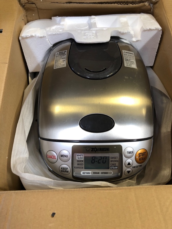 Photo 3 of Zojirushi NS-TSC10 5-1/2-Cup (Uncooked) Micom Rice Cooker and Warmer, 1.0-Liter 5.5 cups Rice Cooker