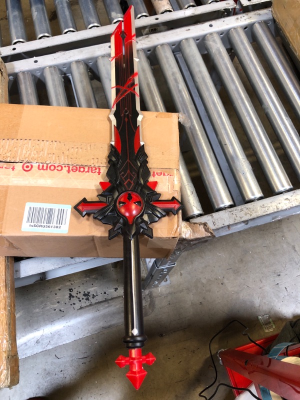 Photo 2 of Fantasy Game Genshin Impact Cosplay Foam Sword Scepter Blade Weapon Costume Kids Friendly (Varies Style) Theme: Wolf's Gravestone 31.5"