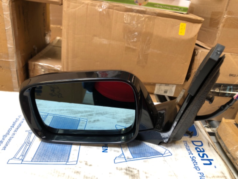 Photo 2 of Fit System - 63040H Driver Side Mirror for Acura MDX, Black PTM, w/Turn Signal & Memory, Blue Lens, Foldaway, Heated Power Driver Side (LH)