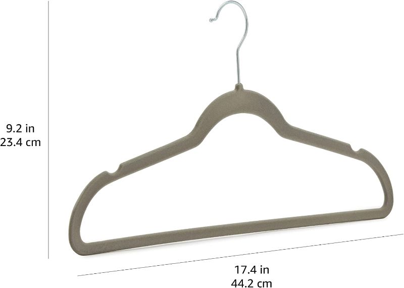 Photo 1 of  Velvet, Non-Slip Suit Clothes Hangers, Gray/Silver