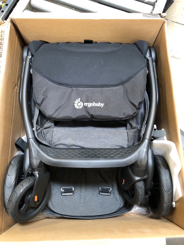 Photo 2 of Ergobaby Metro+ Compact Baby Stroller, Lightweight Umbrella Stroller Folds Down for Overhead Airplane Storage (Carries up to 50 lbs), Car Seat Compatible, Slate Grey .Stroller: Slate Grey