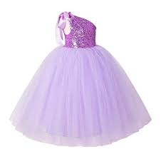 Photo 1 of  Girls Dress Sequin Lace Wedding Party Flower Dress Bx2823-purple 4-5T (SEE 2ND PHOTO FOR ACTUAL STYLE/DESIGN)