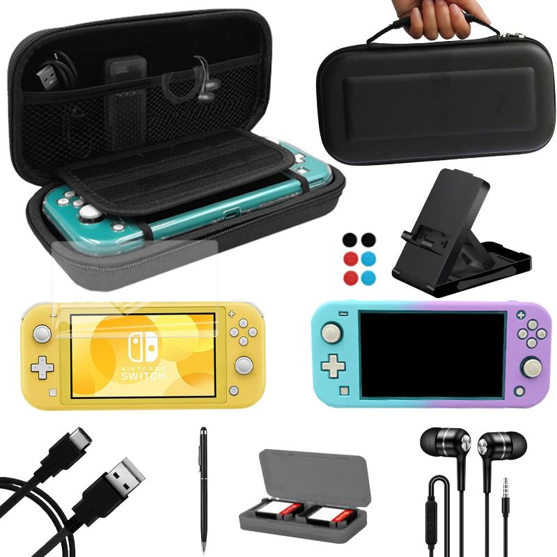 Photo 1 of ANSIPPF Nintendo Switch Lite Accessories Bundle 9-in-1, Carrying Case & More Value & SanDisk 128GB microSDXC-Card, Licensed for Nintendo-Switch - SDSQXAO-128G-GNCZN Accessories Bundle + SanDisk 128GB