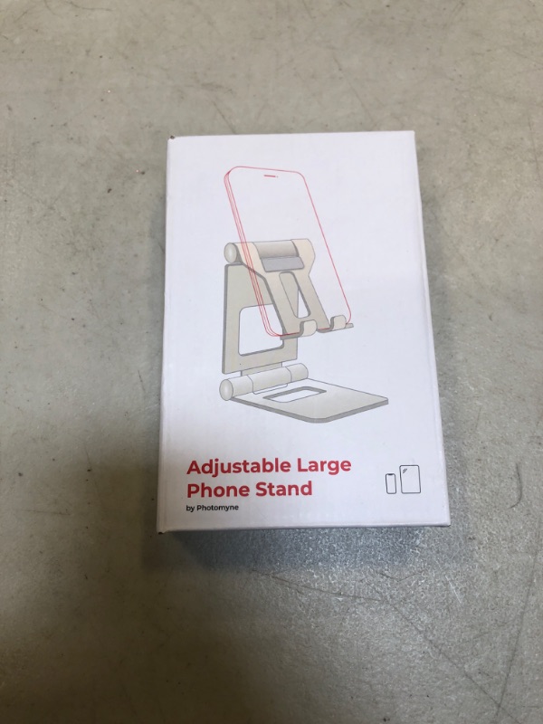 Photo 2 of PHOTOMYNE Large Cell Phone Stand for Desk | Phone Dock & Phone Holder for All iOS and Android Smartphones (Gold)