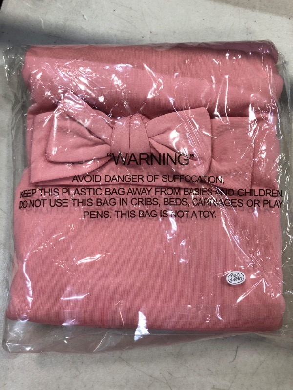 Photo 2 of  Newborn Baby Swaddle Blanket - Swaddling Receiving Warm Blanket with Headband- Baby Shower Newborn Gift… (Pink)