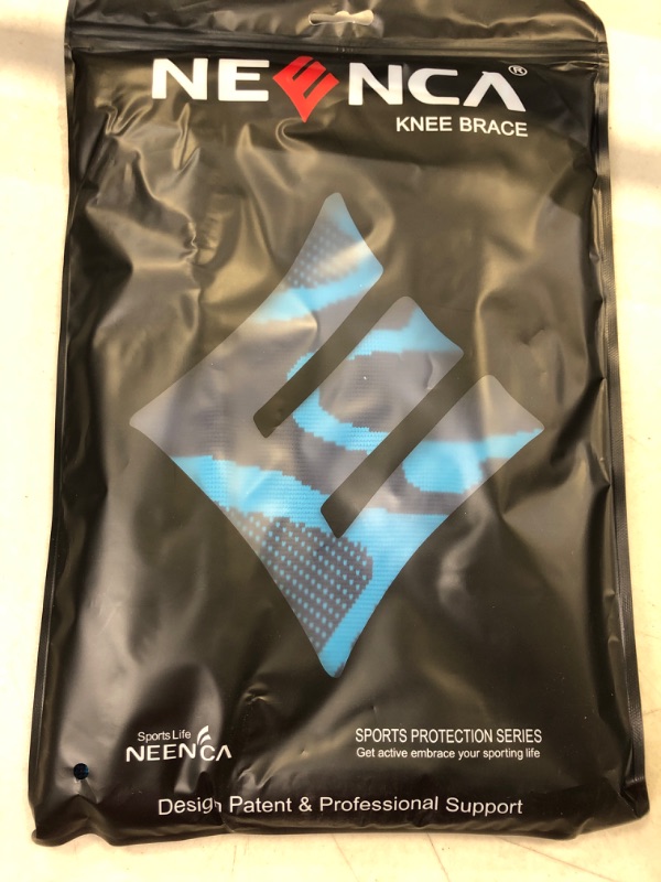 Photo 2 of NEENCA [2 Pack Knee Brace, Knee Compression Sleeve Support with Patella Gel Pad & Side Spring Stabilizers, Medical Grade Knee Protector for Running, Meniscus Tear, Arthritis, Joint Pain Relief, Sport XXX-Large Light Blue (pack of 2)****factory sealed*****