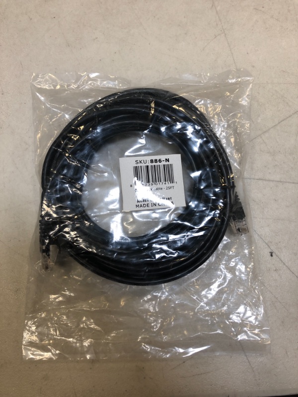 Photo 2 of Cmple - CAT 6 500MHz UTP ETHERNET LAN Network Cable -25 FT Black Black 25 FACTORY SEALED