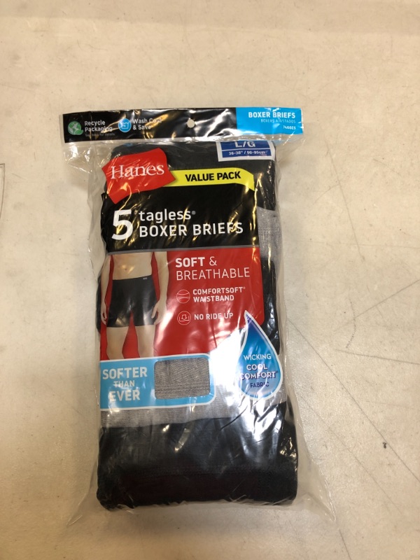 Photo 2 of Hanes Men’s ComfortSoft Extended Sizes Boxer Briefs – Multiple Packs Available SIZE LARGE