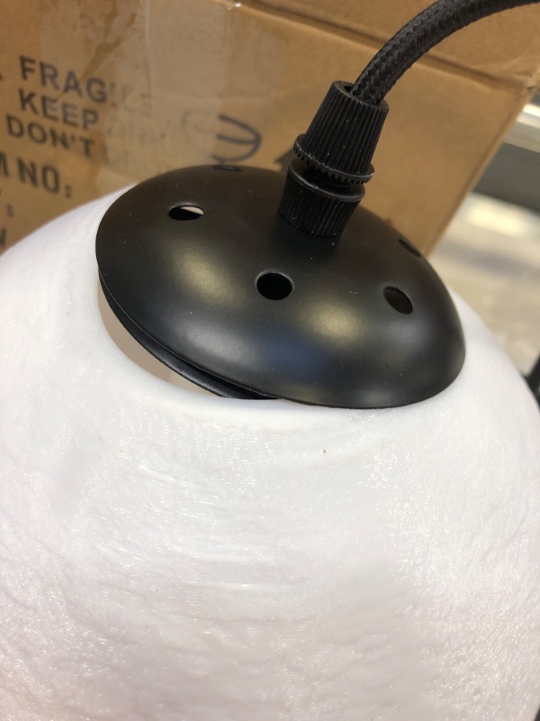 Photo 1 of AECBUY Resin Moon Pendant Lamp Plug in Adjustable Cord, 3D Printing Hanging Ceiling Lighting Fixture, Pendant Light for Home, Office, Bars and Cafe, ddct210821B05