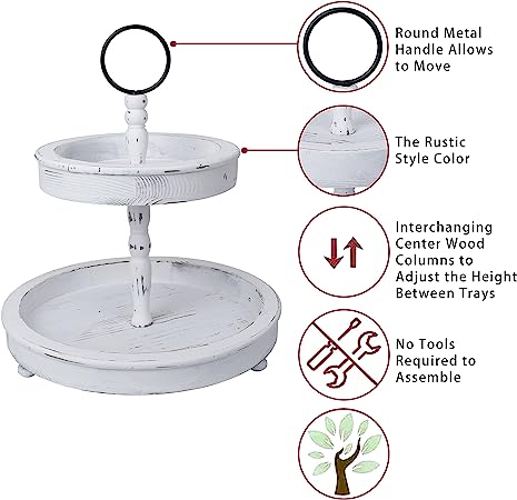 Photo 1 of 2 Tier Farmhouse Serving Tray 