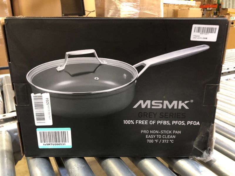 Photo 3 of MsMk Deep Frying Pan(3QT-9.5'') Nonstick with Stainless Steel Bottom, Non-Toxic, Scratch-resistant, Peeling-resistant Induction Pan, Oven Safe to 700? 3 QT Saute Pan