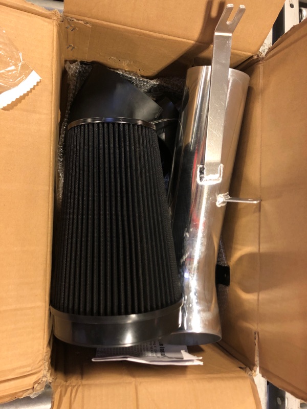 Photo 2 of 4 Inch Cold Air Intake System Kit Compatible with 1999-2006 Chevy/GMC/Cadillac (Avalanche Suburban Tahoe Silverado Sierra Yukon Escalade) 4.8L 5.3L 6.0L V8 Black