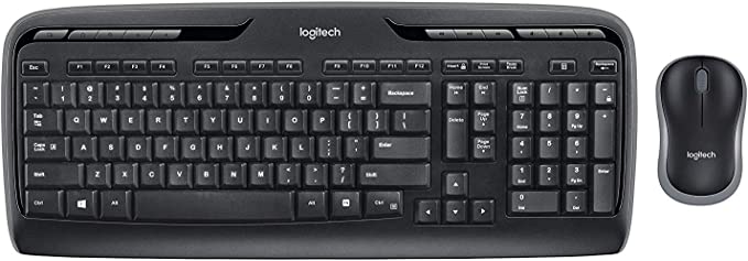 Photo 1 of Logitech K330 Wireless Desktop Keyboard and Wireless Mouse Combo — Entertainment Keyboard and Mouse, 2.4GHz Encrypted Wireless Connection, Long Battery Life MK320 Combo
