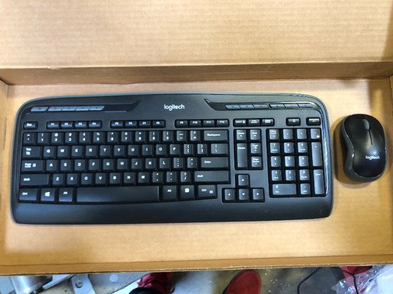 Photo 2 of Logitech K330 Wireless Desktop Keyboard and Wireless Mouse Combo — Entertainment Keyboard and Mouse, 2.4GHz Encrypted Wireless Connection, Long Battery Life MK320 Combo
