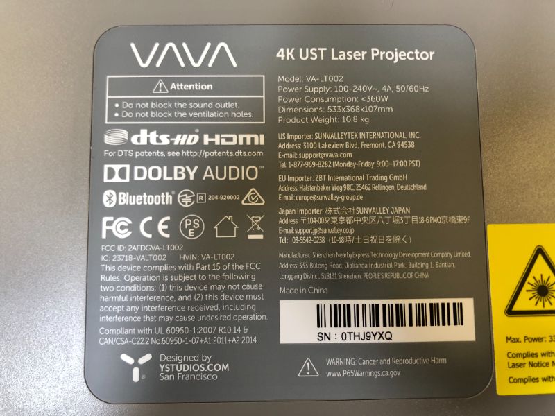 Photo 6 of Vava 4K UHD Laser Projector