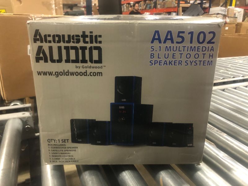 Photo 7 of Acoustic Audio AA5102 Bluetooth Powered 5.1 Speaker System Home Theater Surround, Black (AA5102)