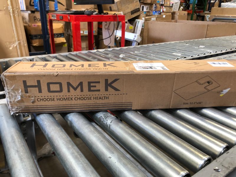 Photo 1 of HOMEK Office Chair Mat for Hardwood Floor with Anti Fatigue Cushioned Mat & Foot Massager - 3 in 1 Desk Chair Mat with Standing Desk Anti-Fatigue Comfort Mat for Hard Floor 51” x 36” 51.2" x 36" Three in One