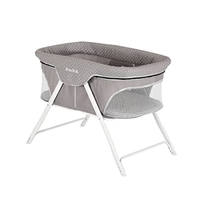 Photo 1 of Dream On Me Traveler Portable Bassinet In Grey, Lightweight And Breathable Mesh Design, Easy To Clean And Fold Baby Bassinet - Carry Bag Included

