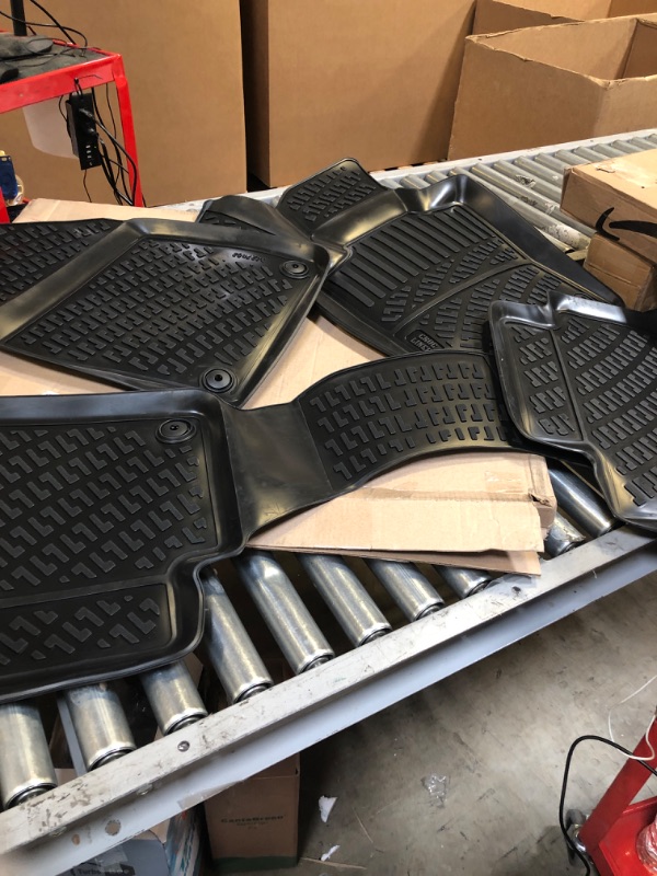 Photo 2 of Croc Liner Floor Mats Front and Rear All Weather Custom Fit Floor Liner Compatible with Volvo S60 (2019-2023) (Non-Hybrid)