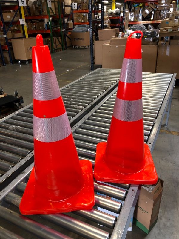 Photo 1 of 2 Pack Reflective Traffic Cone 28"