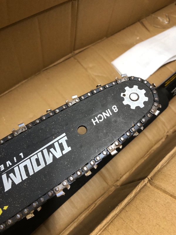 Photo 1 of 2-in-1 Brushless Pole Saw & Mini Chainsaw, IMOUMLIVE 8" Cutting Cordless Power Pole Saw, 15-Foot MAX, 21V 3.0Ah Li-ion Battery, 7.9 LB Lightweight, Mu
