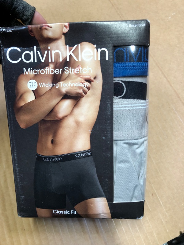 Photo 1 of Calvin Klein Men's 3-Pk. Micro Stretch Moisture-Wicking Boxer Briefs XL