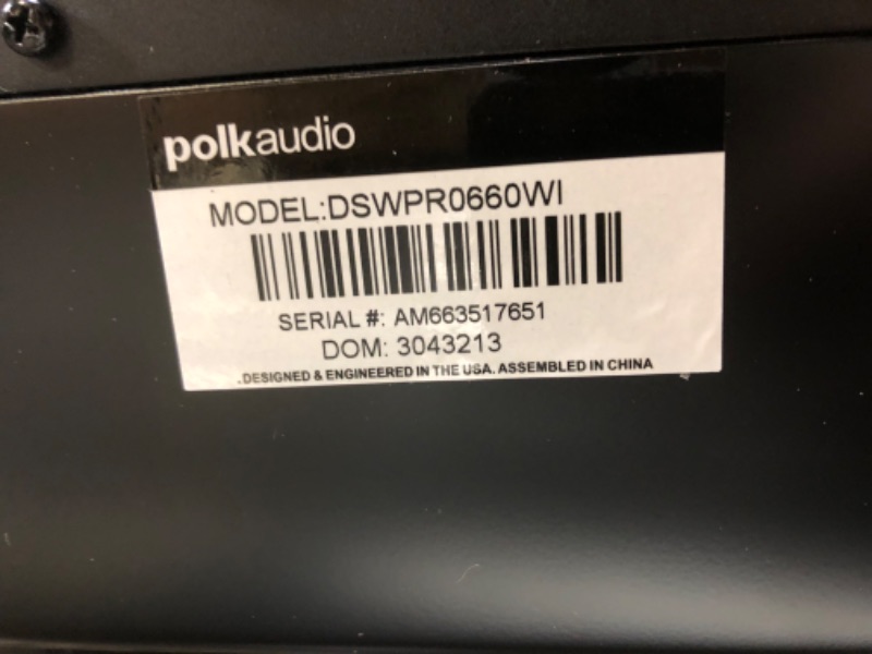 Photo 7 of Polk Audio DSWPRO 550WI Powered 10-inch Subwoofer | Powerful 200-Watt Amp | Multiple Placement Options, Can be Placed Inside Cabinets | Easy Integration with Home Theater Systems | Night Mode,Black
