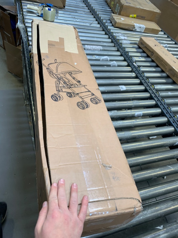 Photo 1 of Black Baby Stroller --- Box Packaging Damaged, Moderate Use, Dirty From Previous Use
