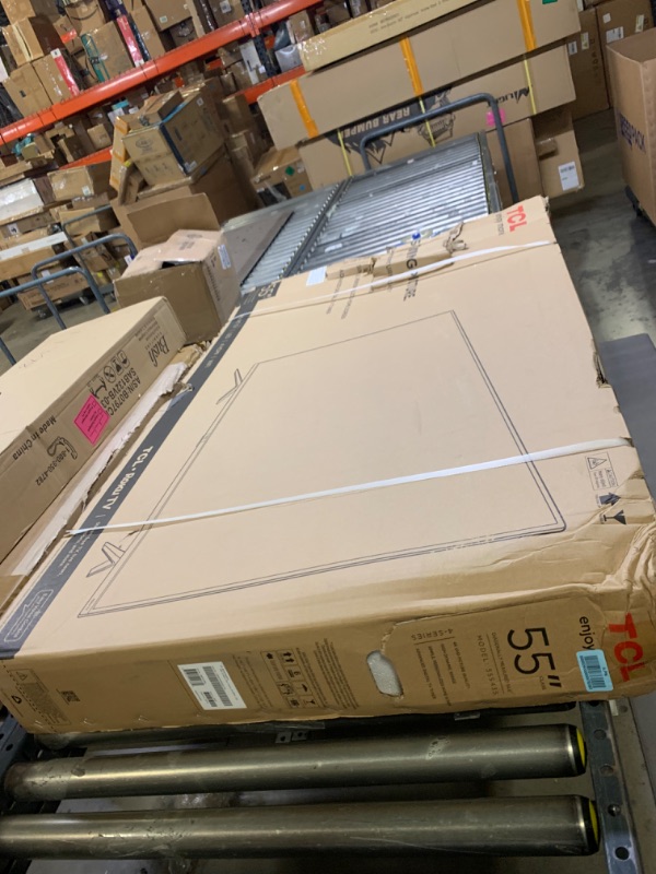 Photo 2 of TCL 55" Class 4-Series 4K UHD HDR Smart Roku TV – 55S435, 2021 Model 55 in TV Only --- Box Packaging Damaged, Item is Factory Sealed
