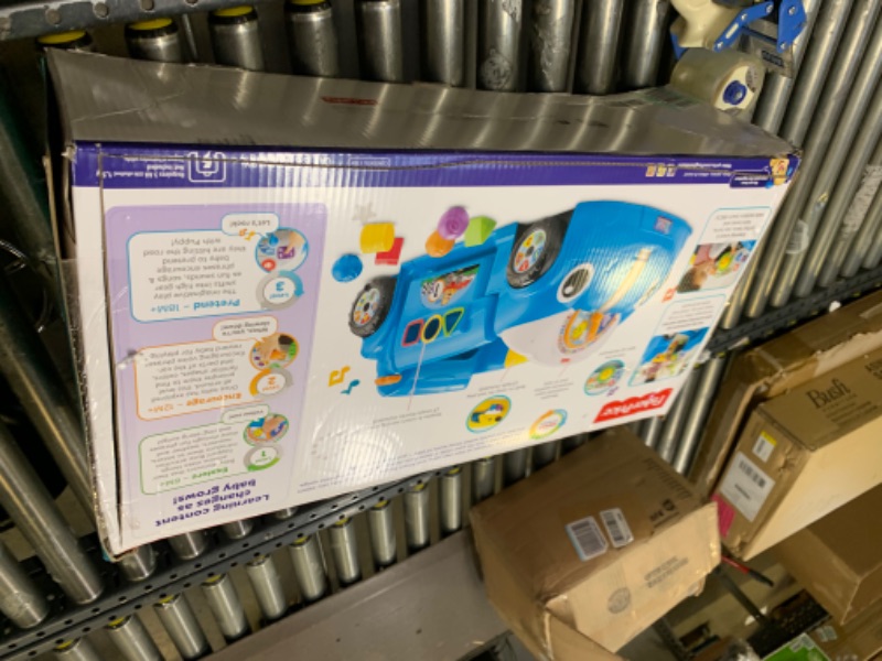 Photo 2 of Fisher-Price Laugh & Learn Crawl Around Car, Blue interactive play center with Smart Stages learning content for babies and toddlers ages 6 months and up --- Box Packaging Damaged, Moderate Use, Missing Parts
