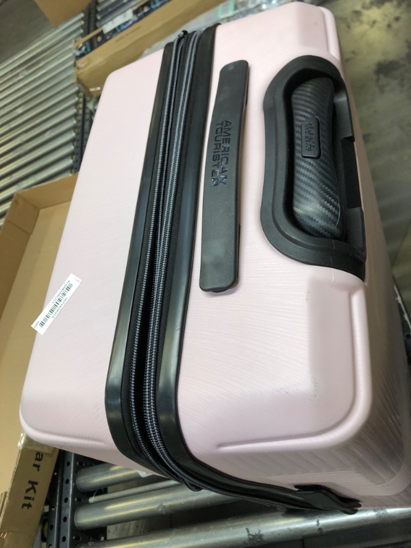 Photo 4 of American Tourister Stratum XLT Expandable Hardside Luggage with Spinner Wheels, Pink Blush, Carry-On 21-Inch
