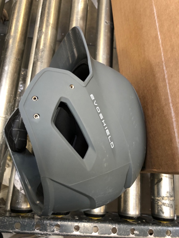 Photo 5 of EvoShield XVT 2.0 Matte Batting Helmet - Charcoal GREY , Small/Medium
