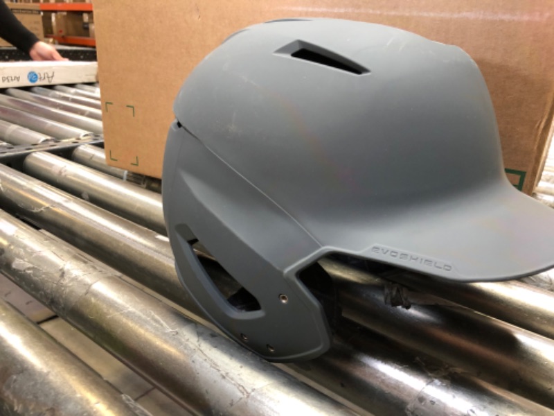 Photo 3 of EvoShield XVT 2.0 Matte Batting Helmet - Charcoal GREY , Small/Medium
