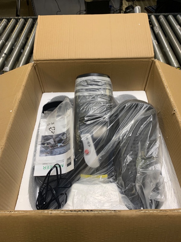 Photo 3 of ANCHEER Under Desk Electric Mini Elliptical Machine, Remote Control Portable Exercise Elliptical Trainer with Large Pedal, LCD Monitor Compact Trainer for Home & Office Gym Black --- Box Packaging Damaged, Minor Use, Dirty From Previous Use

