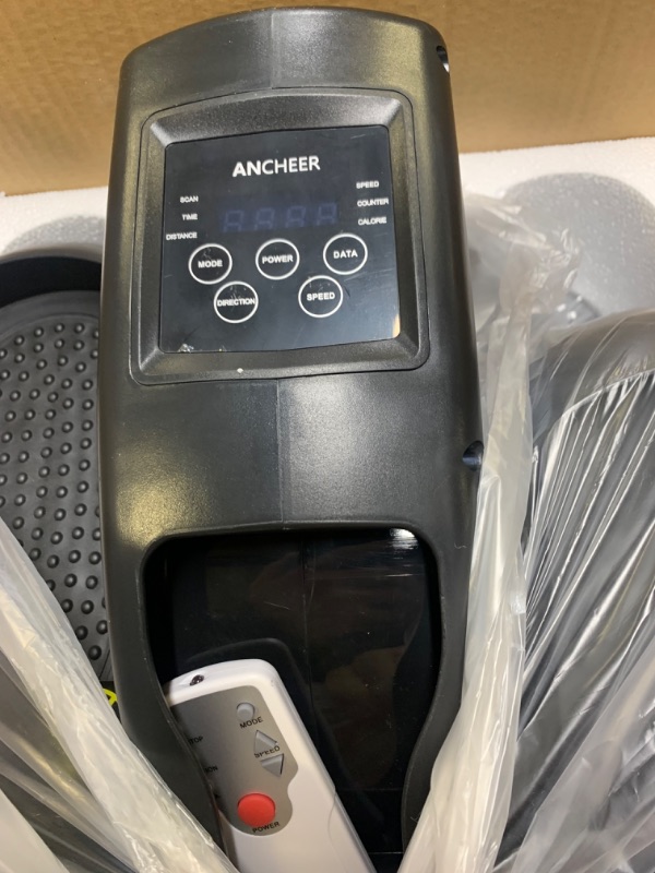 Photo 4 of ANCHEER Under Desk Electric Mini Elliptical Machine, Remote Control Portable Exercise Elliptical Trainer with Large Pedal, LCD Monitor Compact Trainer for Home & Office Gym Black --- Box Packaging Damaged, Minor Use, Dirty From Previous Use
