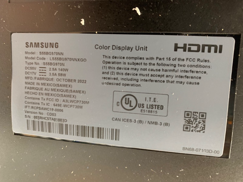 Photo 20 of SAMSUNG Odyssey Ark 55-Inch Curved Gaming Screen, 4K UHD 165Hz 1ms (GTG) Quantum Mini-LED Gamer Monitor w/Cockpit Mode, Sound Dome Technology, Multi View, HDR10+ (S55BG970NN) 2022 --- Box Packaging Damaged, Opened for Inspection, Item is New