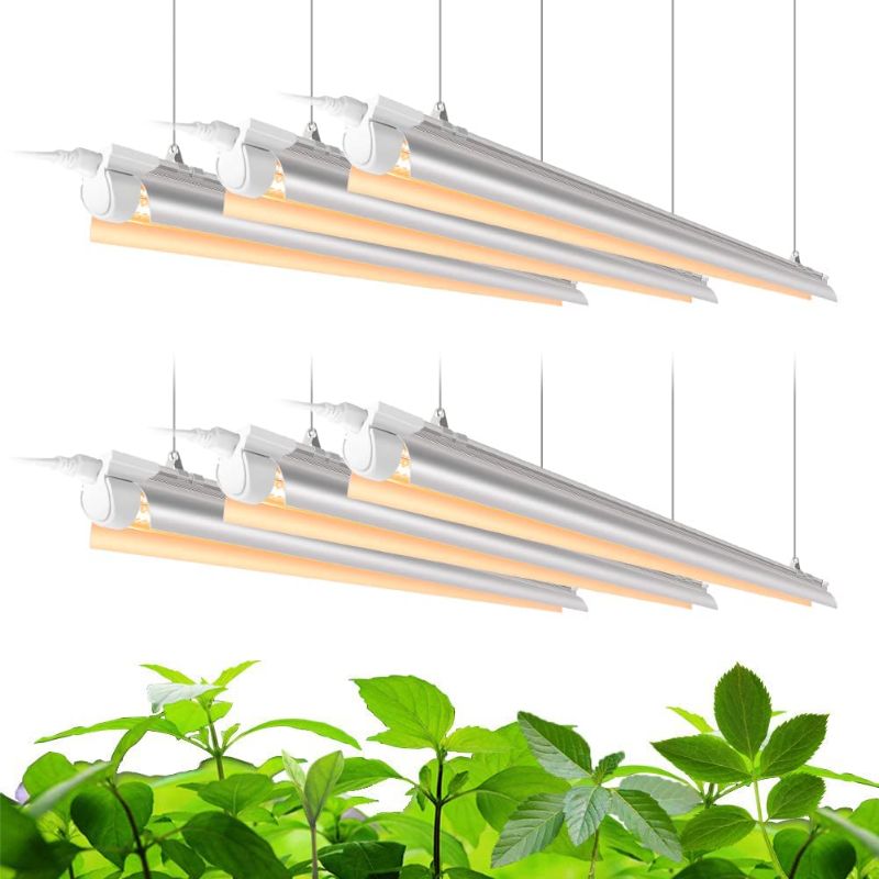 Photo 1 of Barrina Plant Grow Light, 252W(6 x 42W, 1400W Equivalent), Full Spectrum, LED Grow Light Strips, T8 Integrated Growing Lamp Fixture, Grow Shop Light, with ON/Off Switch,
