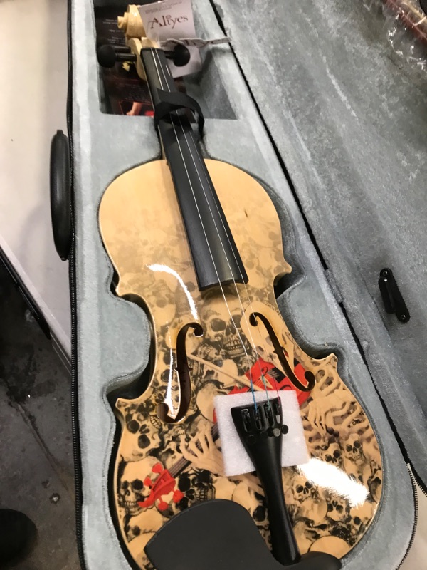 Photo 3 of Aliyes Distinctive Artistic Violin Set Designed for Beginners/Students/Kids/adults with Hard Case,Bow,Extra Strings (4/4/Full-size)
