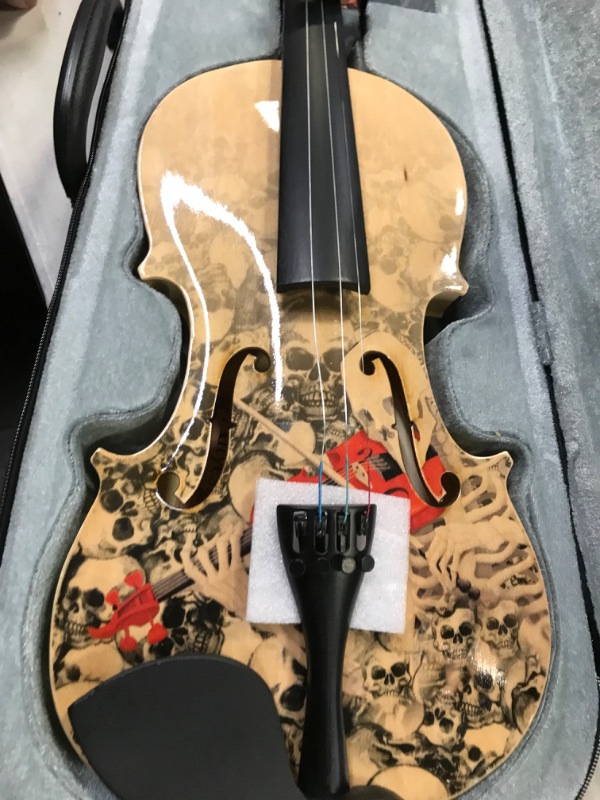 Photo 2 of Aliyes Distinctive Artistic Violin Set Designed for Beginners/Students/Kids/adults with Hard Case,Bow,Extra Strings (4/4/Full-size)
