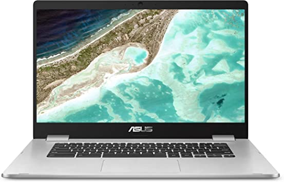 Photo 1 of ASUS Chromebook C523, 15.6" FHD NanoEdge-Display with 180 Degree-Hinge, Intel Celeron N3350-Processor, 4GB LPDDR4-RAM, 64GB Storage, Chrome OS, Silver, Laptop-Sleeve Protector, C523NA-IH44F
