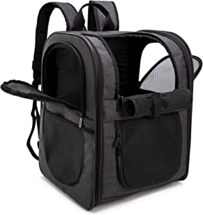 Photo 1 of Apollo Walker Pet Carrier Backpack for Large/Small Cats and Dogs, Puppies, Safety Features and Cushion Back Support for Travel, Hiking, Outdoor Use (Black)