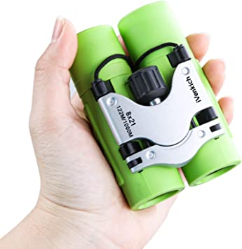 Photo 1 of Binoculars for Kids, Real Kids Binoculars for Bird Watching iVenkich 8X21 Mini Binoculars for Boys and Girls Small Lightweight Binoculars for Hunting Travel Stargazing Hiking Camping Concert (Green)
