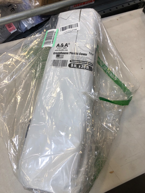 Photo 2 of A&A Green Store Greenhouse Plastic Film Clear Polyethylene Cover UV Resistant (9 ft Wide x 25 ft Long)
