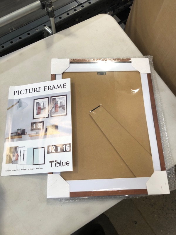 Photo 3 of 12x16 Picture Frames Dark Cherry Made of Solid Wood Display Pictures 11X14 Inch or 8.5x11 with Mat or 12x16 Inch without Mat for Wall Mounting and TableTop - Picture Frame 11X14 with 2 Mats - 1 Pack 12x16" Dark Cherry