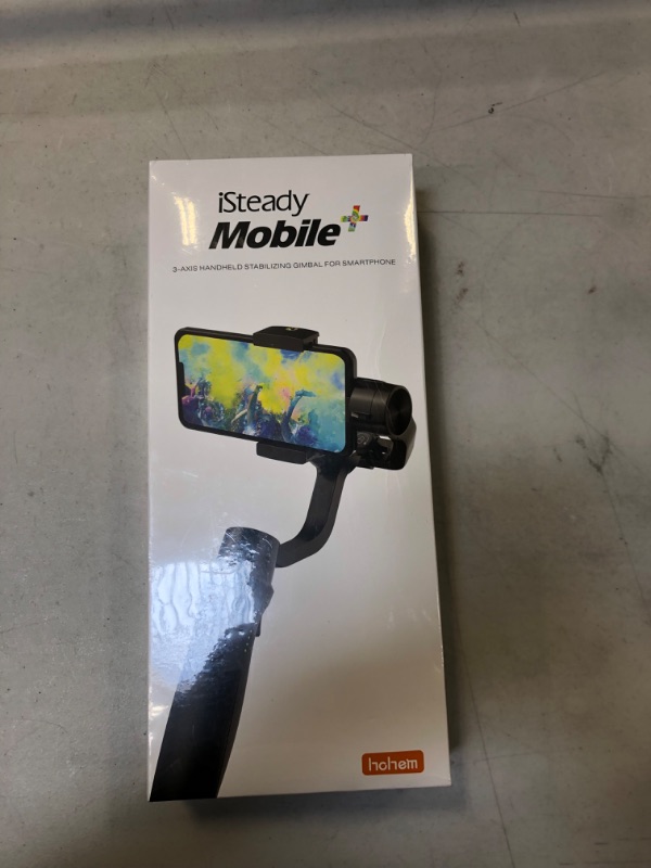 Photo 2 of Gimbal Stabilizer for Smartphone, 3-Axis Phone Gimbal for Android and iPhone 14,13,12 PRO, Stabilizer for Video Recording with Face/Object Tracking, 600 °Auto Rotation - hohem iSteady Mobile Plus-FACTORY SEALED