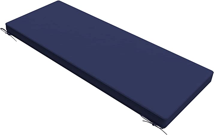 Photo 1 of  Outdoor/Indoor Bench Cushion for Patio Furniture Bench/Swing/Settee, 46 x 16 x 2 Inch, Navy Blue

