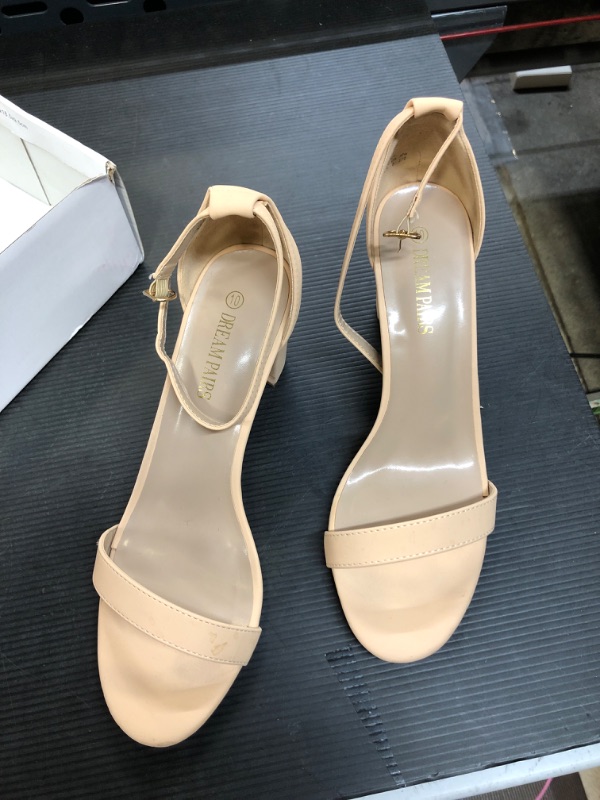 Photo 1 of DREAM PAIRS Women's Chunk Low Heel Pump Sandals 10