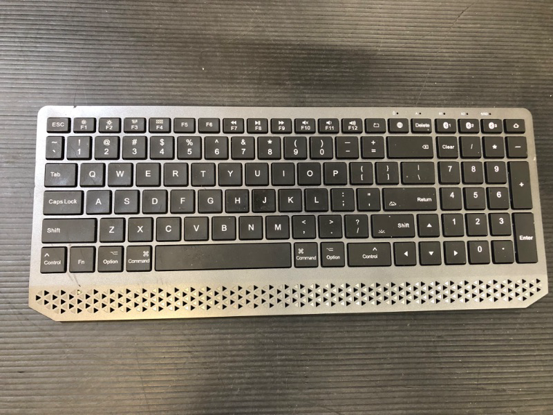 Photo 2 of Bluetooth Keyboard for Mac OS - Backlit Multi-Device Mac Wireless Keyboard with Number Pad Compatible with MacBook Pro/Air, iMac, iMac Pro, Mac Mini, iOS, iPhone, iPad 7 Colors Backlit- NOT TEST- A LITTLE SCRATCHES 
